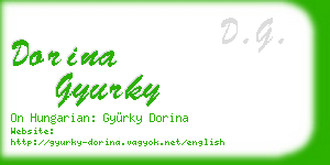 dorina gyurky business card